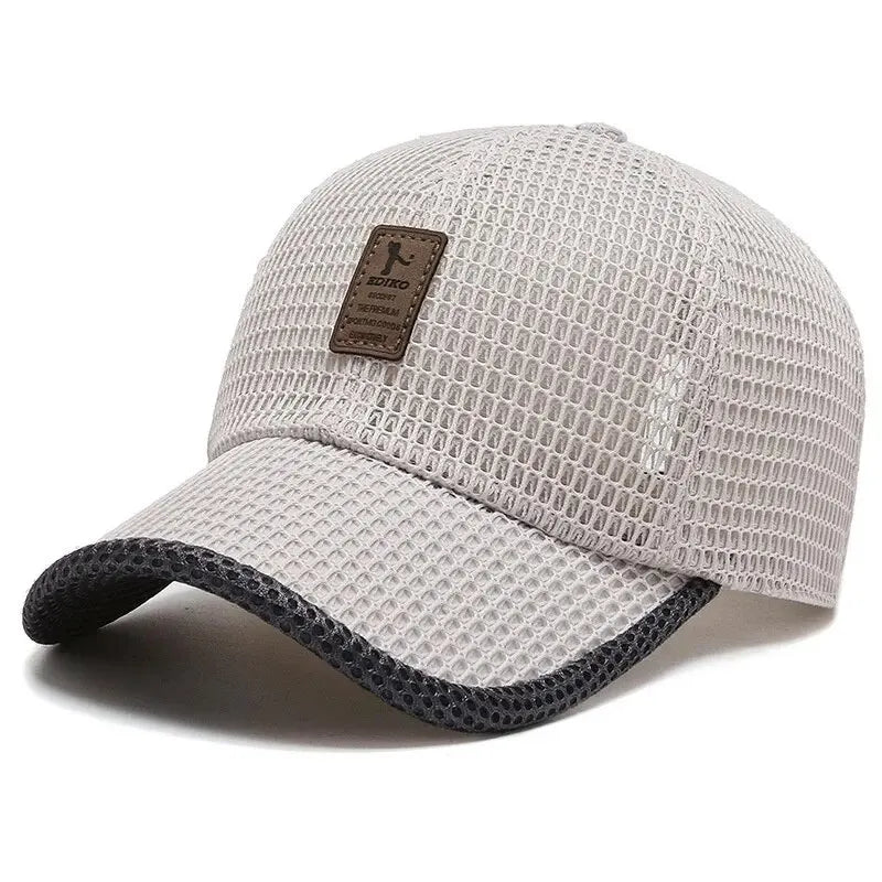Boné de Malha Masculino – Tendência Coreana para Primavera e Verão, Estilo Casual e Outdoor