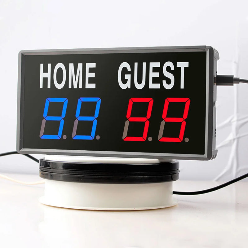 Placar Eletrônico LED 4 Dígitos com Controle Remoto – Ideal para Basquete, Tênis de Mesa, Vôlei e Mais