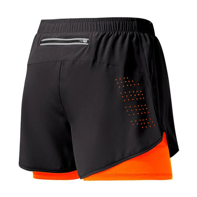 Short Masculino Esportivo com Camada Dupla – Secagem Rápida, Confortável e Ideal para Treino