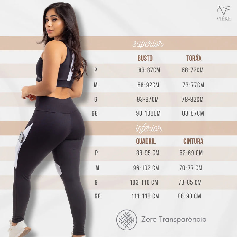 Conjunto Fitness VIÉRE – Legging e Top Sem Transparência para Treinos com Conforto e Estilo