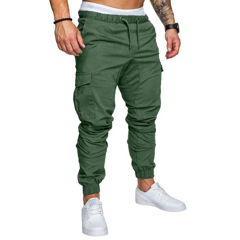 Calças Jogger Masculinas Casuais  | Streetwear com Bolsos Múltiplos