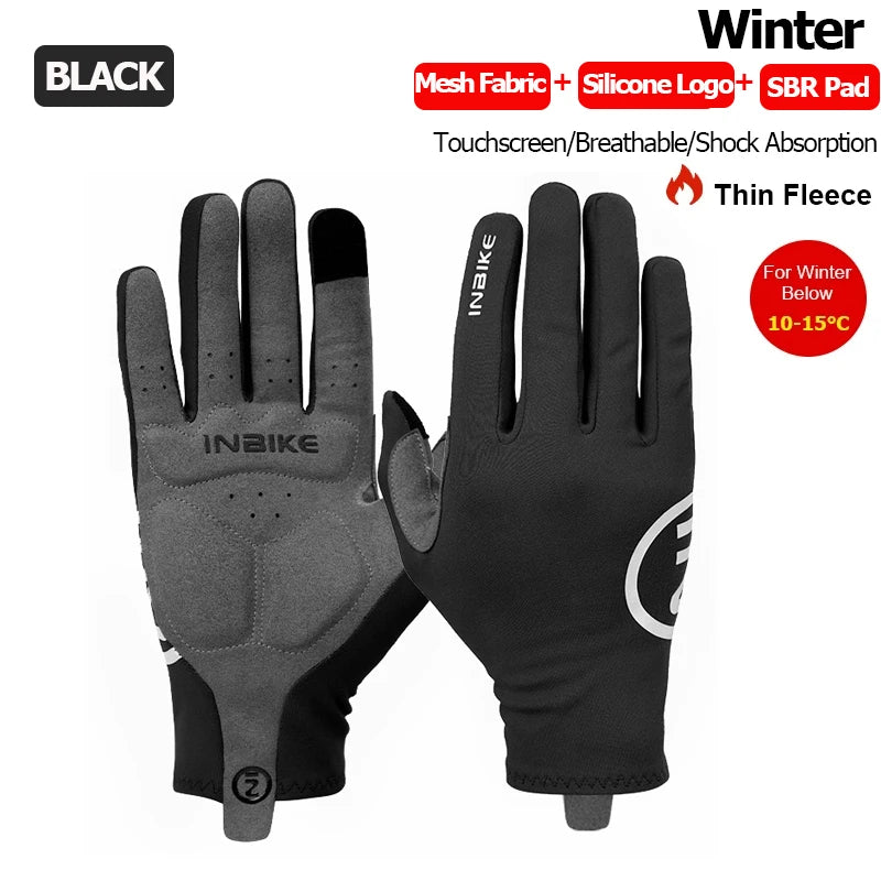 INBIKE Luvas de Ciclismo com Proteção Térmica e Toque na Tela – Conforto, Proteção e Estilo nas Quatro Estações