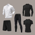 Conjunto Esportivo Masculino de Secagem Rápida – Manga Longa com Zíper