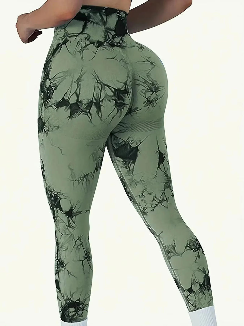Legging Feminina Tie Dye – Fitness, Yoga, Cintura Alta e Efeito Levanta Bumbum