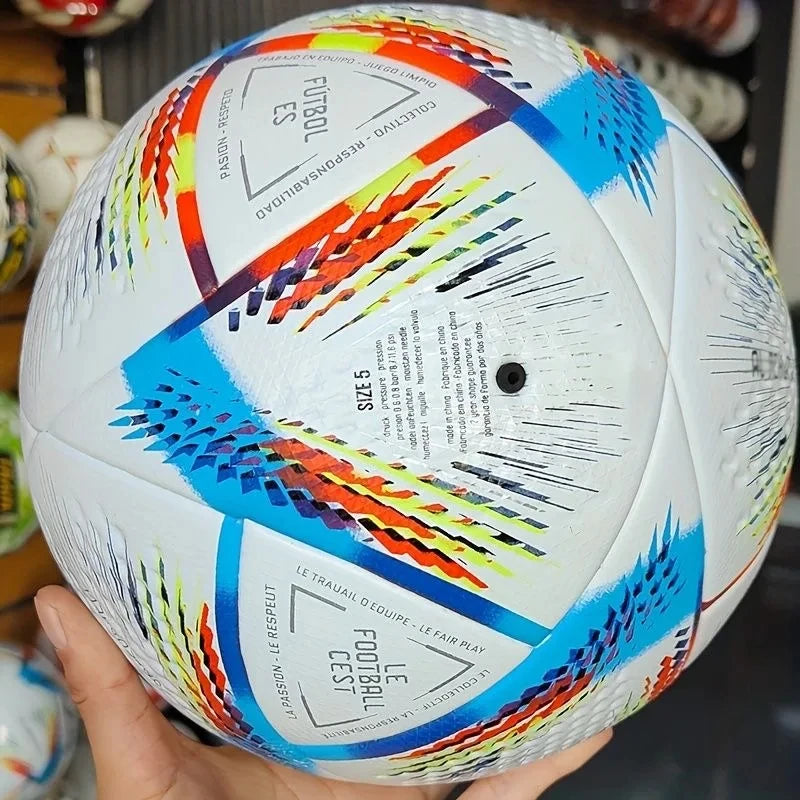 Bola de Futebol Profissional Sem Costura – Tamanho 5 | PU de Alta Qualidade | Adulto | Jogo & Treino Outdoor