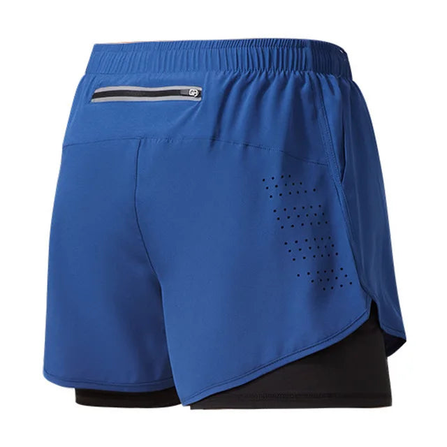 Short Masculino Esportivo com Camada Dupla – Secagem Rápida, Confortável e Ideal para Treino
