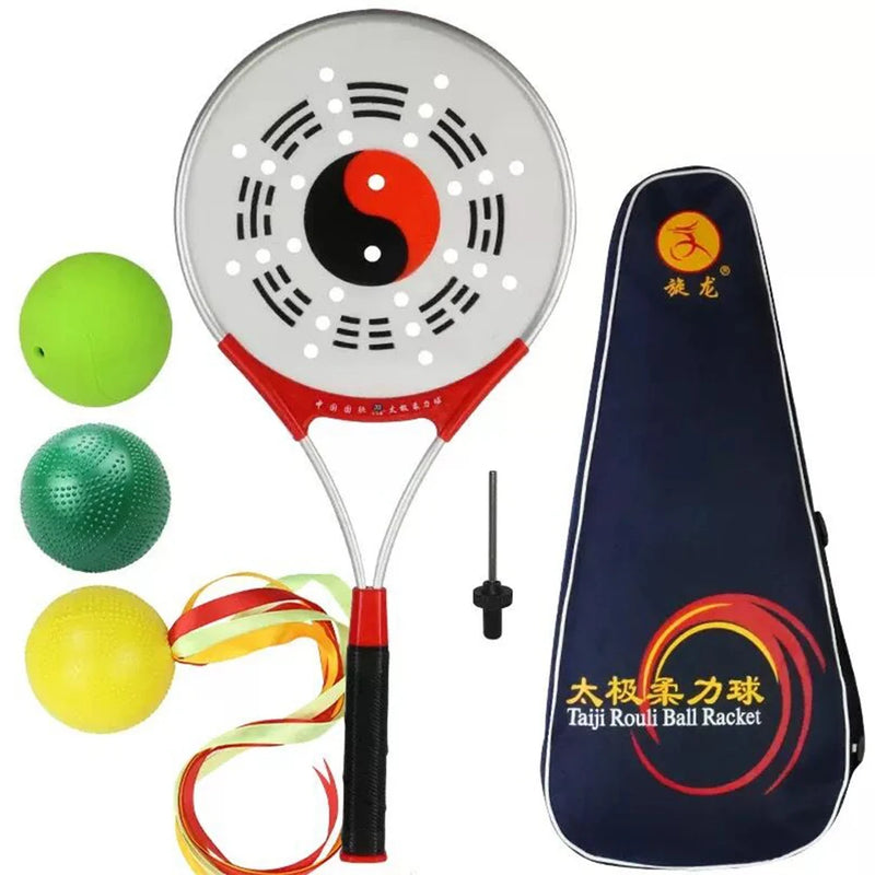 Conjunto de Raquetes de Kung Fu Chinês Wushu – Tai Chi Racket com Bolas