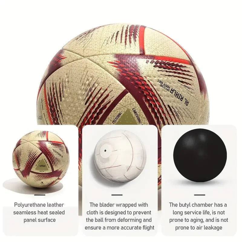 Bola de Futebol Oficial Tamanho 5 – PU Sem Costura