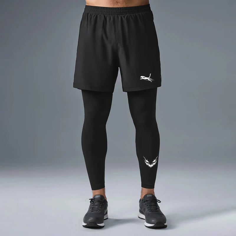 Calça Esportiva Masculina de Compressão – Secagem Rápida para Corrida, Treinos e Jogging