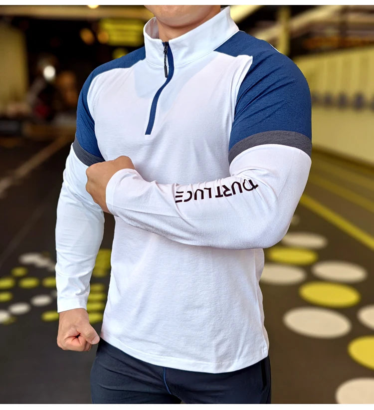 Camiseta Compressão SHEDAO Masculina com Zíper – Conforto Extremo para Alta Performance