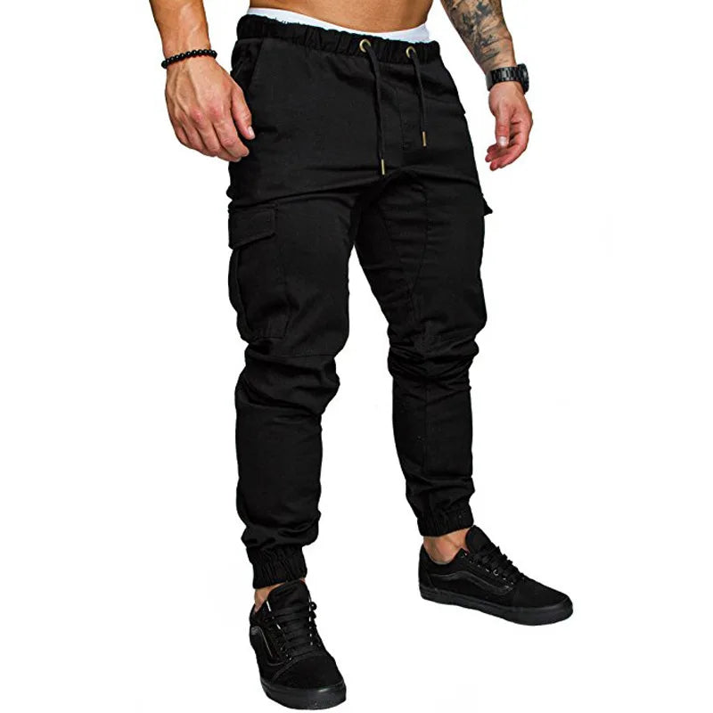 Calças Jogger Masculinas Casuais  | Streetwear com Bolsos Múltiplos