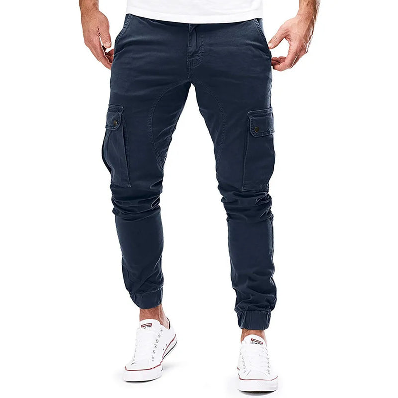 Calças Jogger Masculinas Casuais  | Streetwear com Bolsos Múltiplos