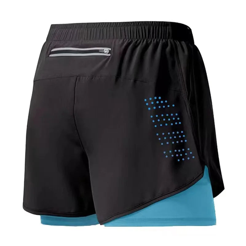 Short Masculino Esportivo com Camada Dupla – Secagem Rápida, Confortável e Ideal para Treino