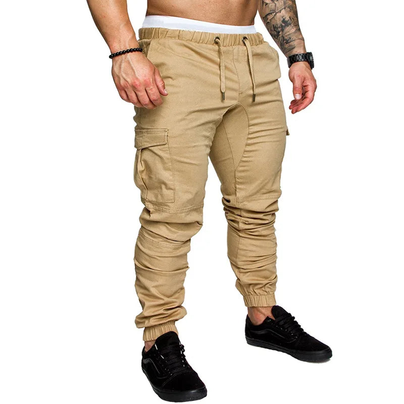 Calças Jogger Masculinas Casuais  | Streetwear com Bolsos Múltiplos