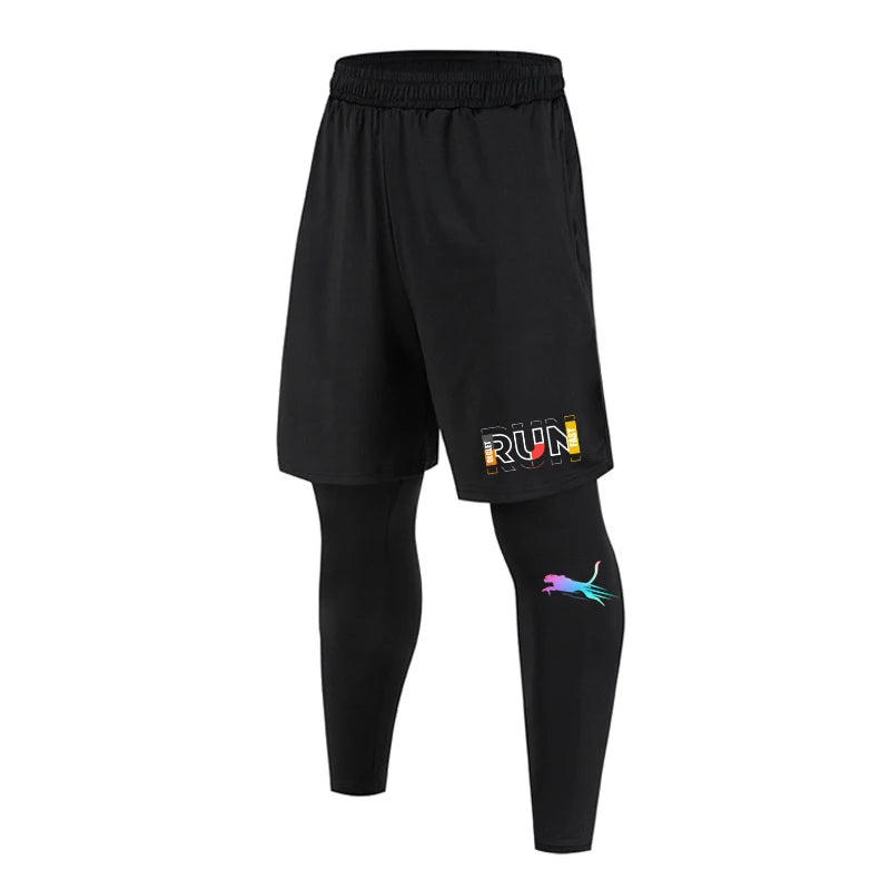 Calça Esportiva Masculina de Compressão – Secagem Rápida para Corrida, Treinos e Jogging