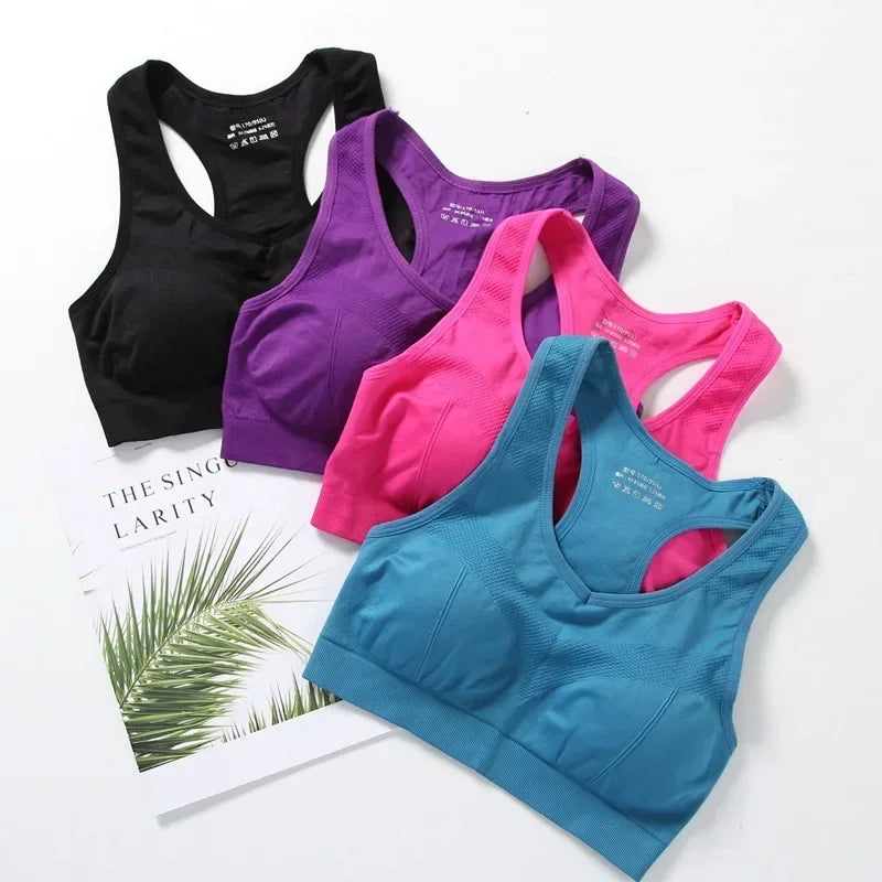Top Fitness Feminino – Push-Up, Sem Costura, Respirável | Ideal para Corrida, Academia e Yoga