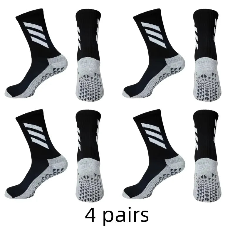 Kit com 4 Pares de Meias Profissionais Esportivas Antiderrapantes