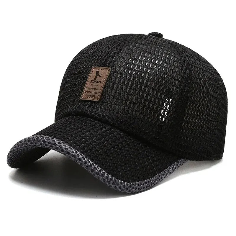 Boné de Malha Masculino – Tendência Coreana para Primavera e Verão, Estilo Casual e Outdoor