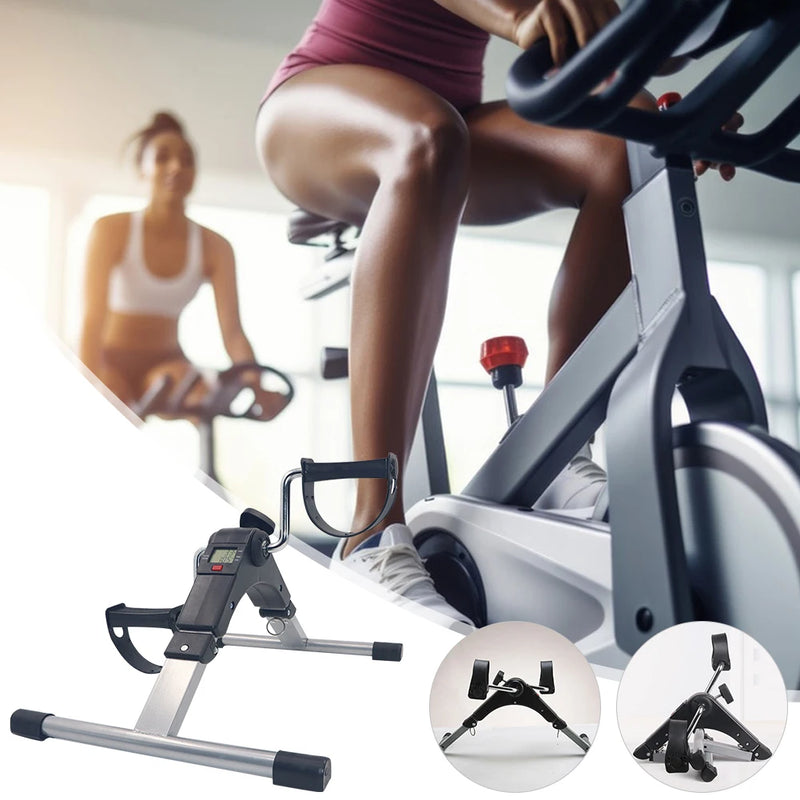 Mini Bicicleta Ergométrica Dobrável com Display LCD – Ideal para Reabilitação e Exercícios em Casa