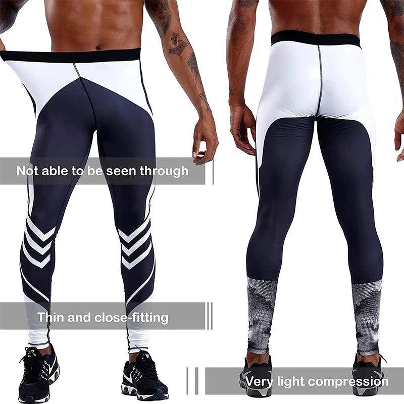 Calça Legging Masculina para Corrida e Treino – Compressão, Secagem Rápida, Fitness, Academia, Jogging e Esportes