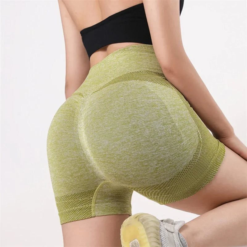 Shorts Feminino de Yoga com Cintura Alta – Levanta Bumbum, Controle de Barriga, Ideal para Academia, Corrida e Esportes Casuais