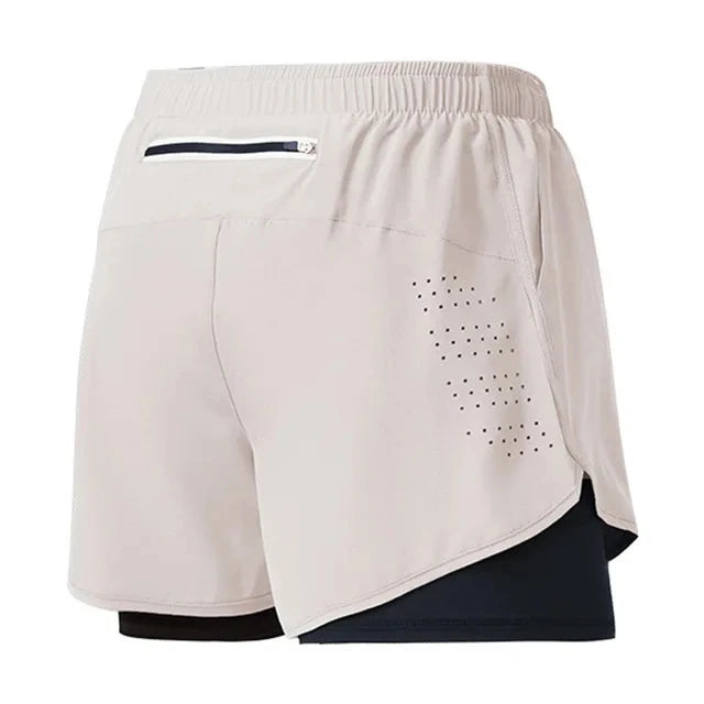 Short Masculino Esportivo com Camada Dupla – Secagem Rápida, Confortável e Ideal para Treino