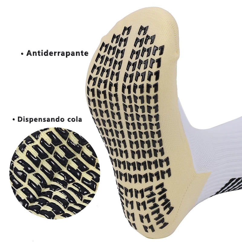 Meia Esportiva Antiderrapante Cano Médio – Ideal para Futebol, Corrida e Treinos