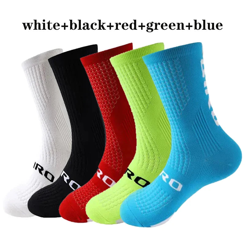 Kit 5 Pares de Meias Masculinas para Ciclismo e Esportes