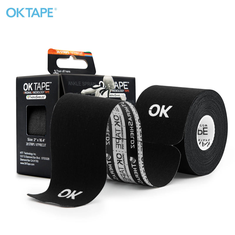 OK TAPE Kinesiology Tape - 5CM x 5M Precut (20 Tiras)