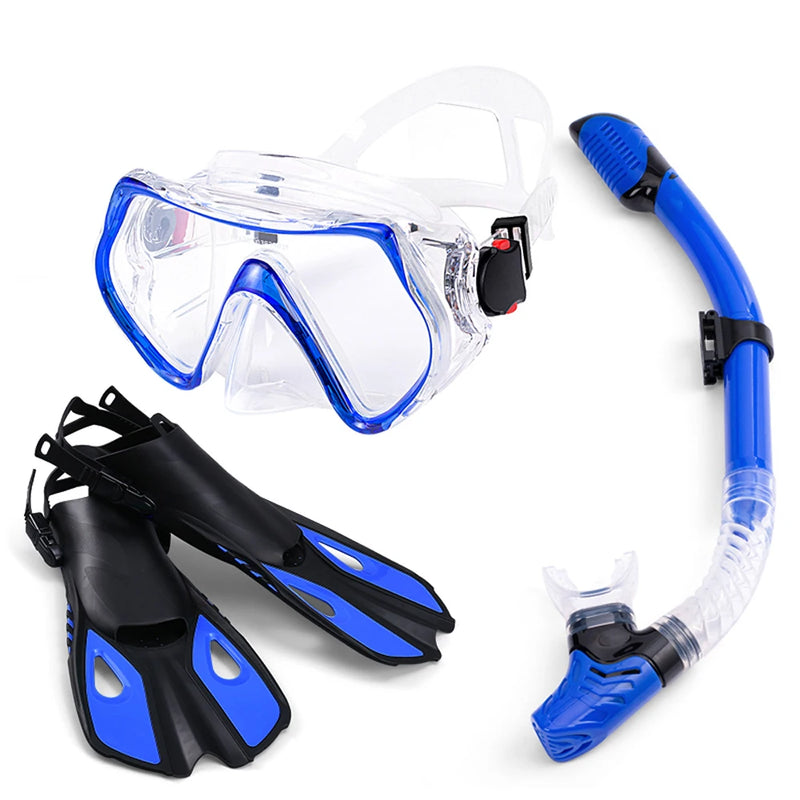 Kit de Mergulho — Nadadeiras, Máscara e Snorkel para Mergulho e Natação Adulto