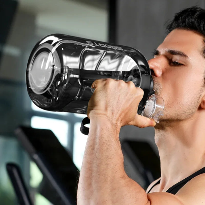 Garrafa Fitness de Alta Capacidade com Canudo – BPA Free